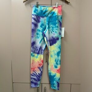 NIKE ONE Tie Dye Tights XS Dri-Fit Women's Leggings NWT size XS BLUE purple